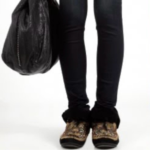 House of Harlow 1960 Maddie Suede Beaded Moccasin Booties Size 6 - Picture 10 of 10